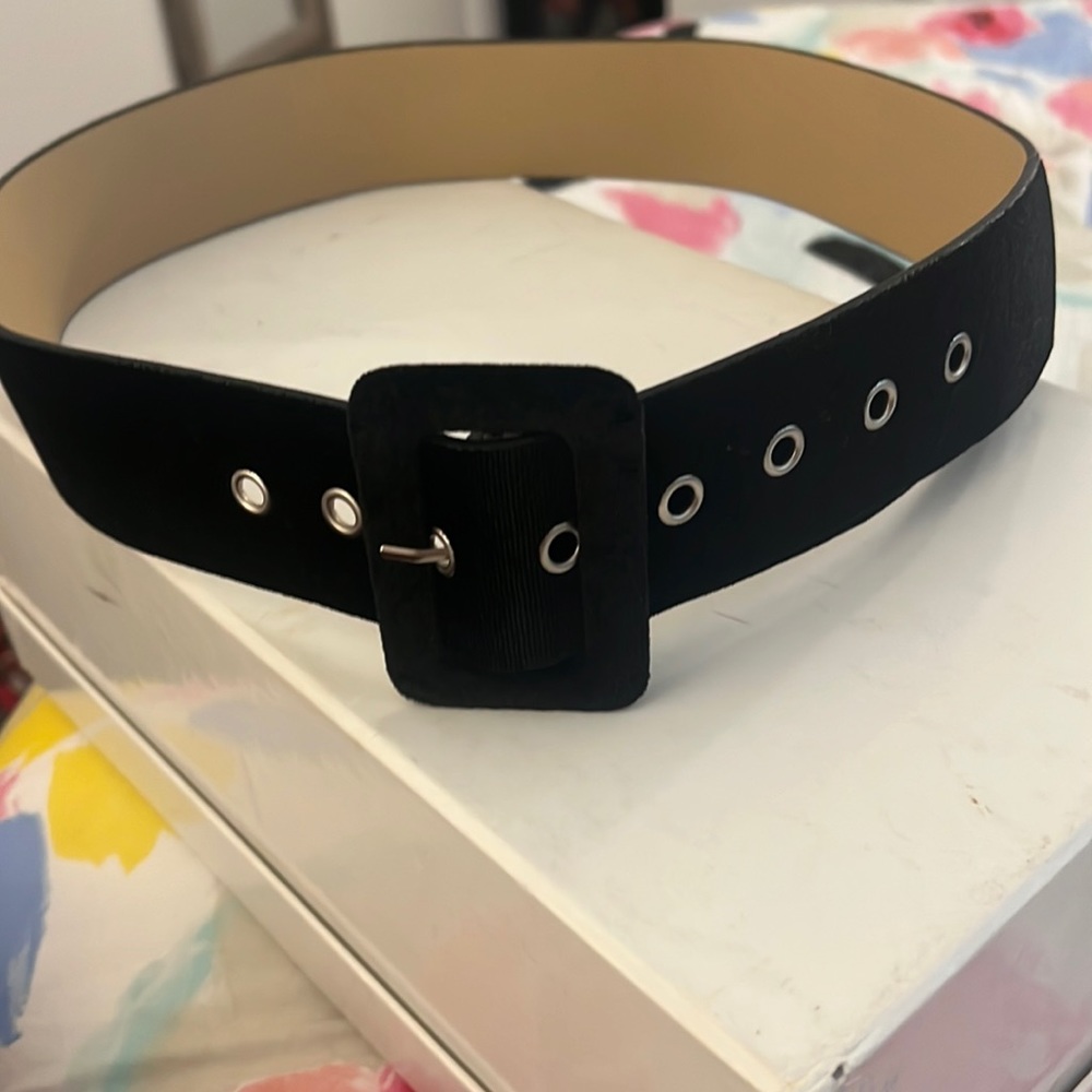 Velvet black belt